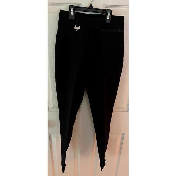 NEW FERA Skiwear Women’s Val D’Isere Black Stretch Ski Pants Size 6R Stirrups
